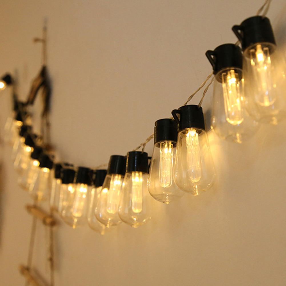 0.06w Outdoor Solar Light Bulb String Lights Weatherproof Energy Saving High Brightness Solar Powered Fairy Lights For Garden Path Yard Decoration