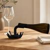 Einweihungsgeschenk für Weinliebhaber 3D-gedruckter Kronen-Flaschenhalter, Kreative Verschüttete Spritzwasser-Basis Luxuriöses Schreibtischzubehör-Rack, Minimalistisch