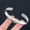 Friendship Day Sale 925 Silver Atlantisite Gemstone Wife Flower Bangle Jewelry
