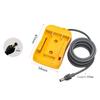 2.1mm DC Output Adapter Connector for For DCB200 For DCB203 18V 21V Batteries 95cm Cable Yellow 75g 8.7 x 5.9cm