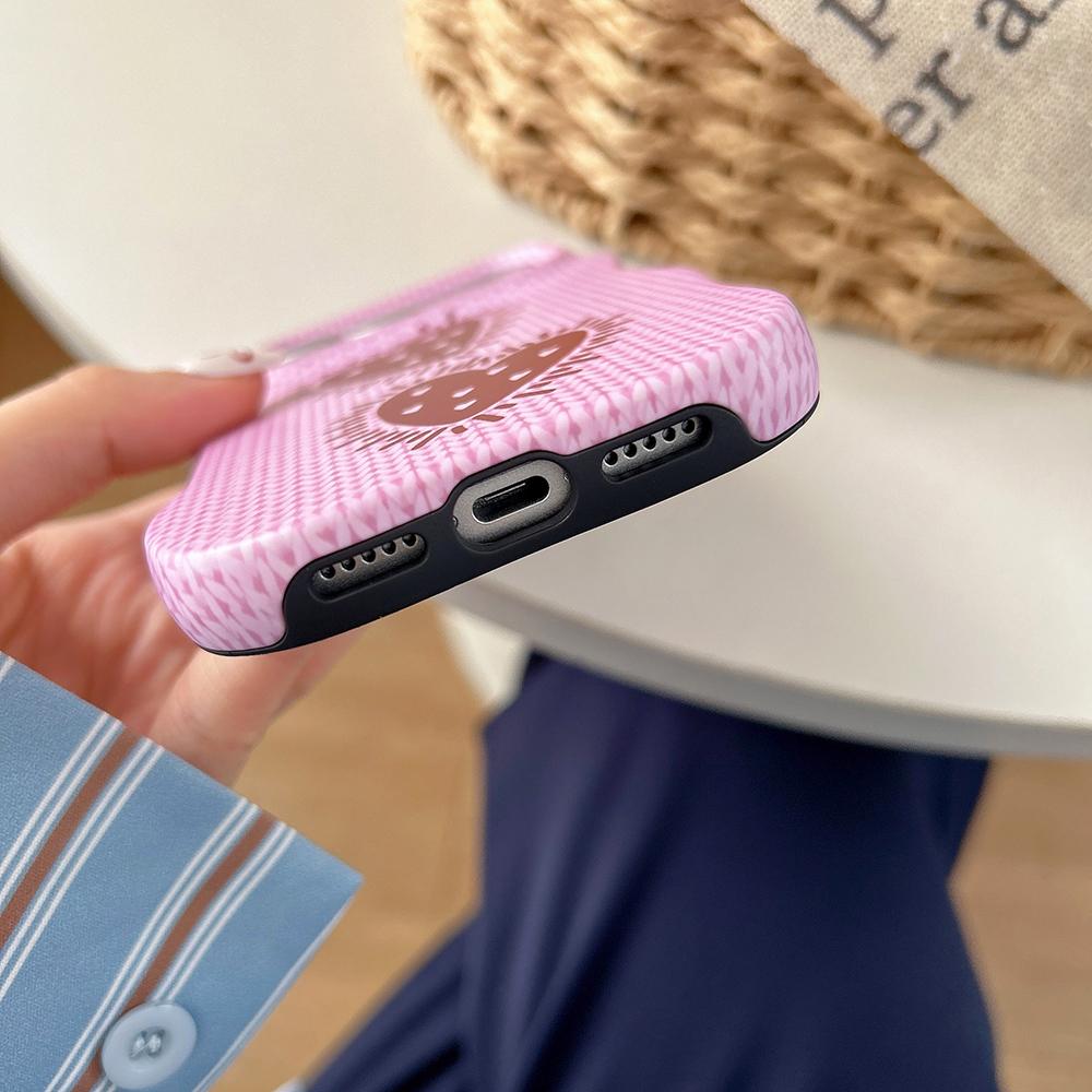 Wave Edge Cute Heart Lovely Love Shockproof Phone Case for iPhone 17promax 17 13 14 15 16 ProMax 17Pro Protector Anti-fall Cover