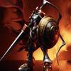 New 40Cm Digimon Peripheral Desktop Ornament Statue Og Red Lotus Knight Beast Gk Figurine Model Cool Gift