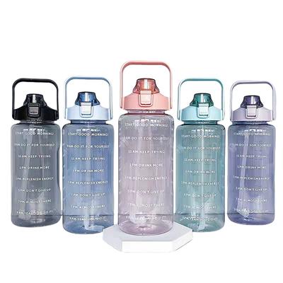2000ml Large Capacity Plastic Straw Water Cup Sports Water Bottle High Value Outdoor Camping Drinking Tool Bar Tool