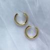 European and American fashion simple large circle earrings women's hollow, new trendy gold-plated hoop