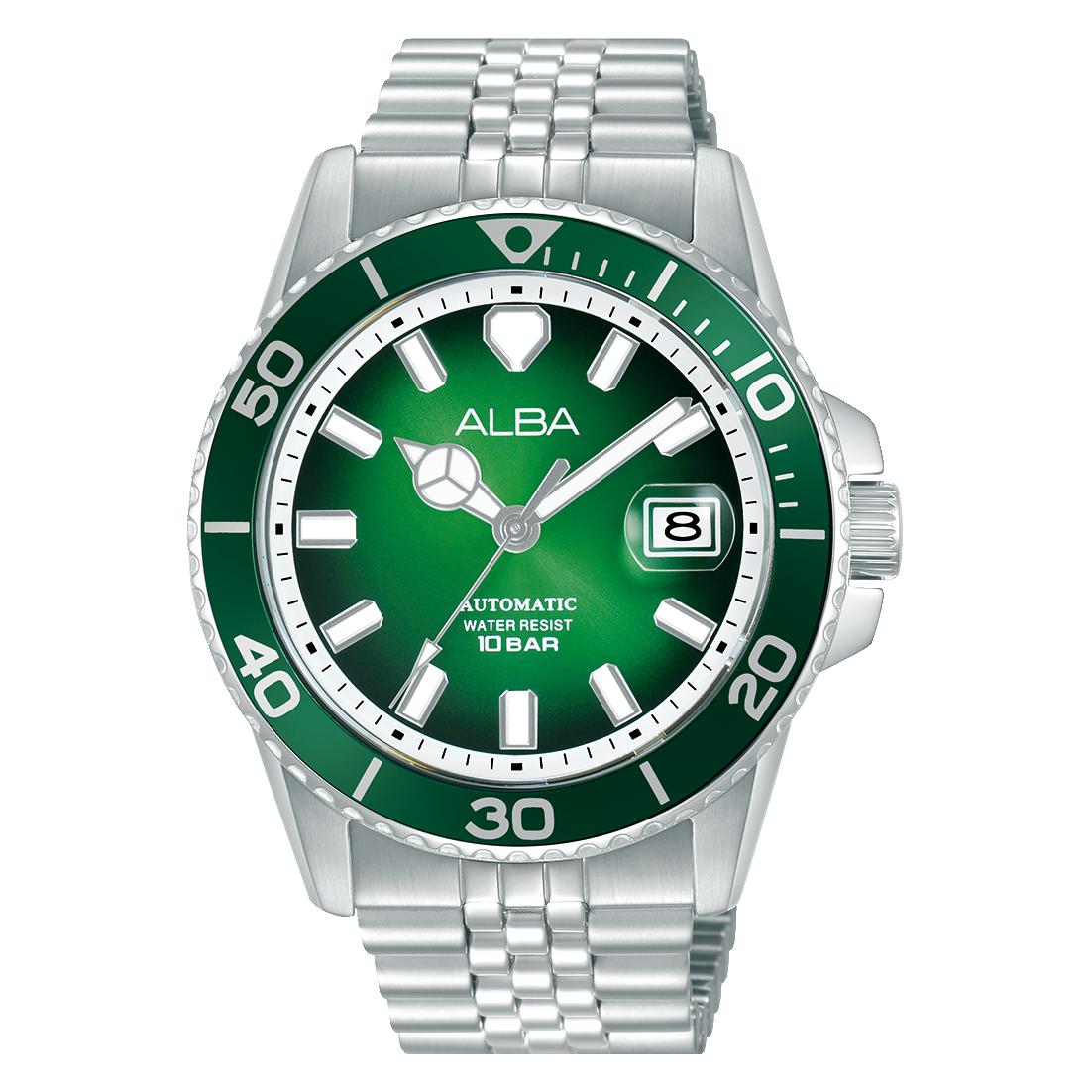 

АЛЬБА (От Seiko) Автоматические мужские часы из нержавеющей стали с серым циферблатом AU4049X1