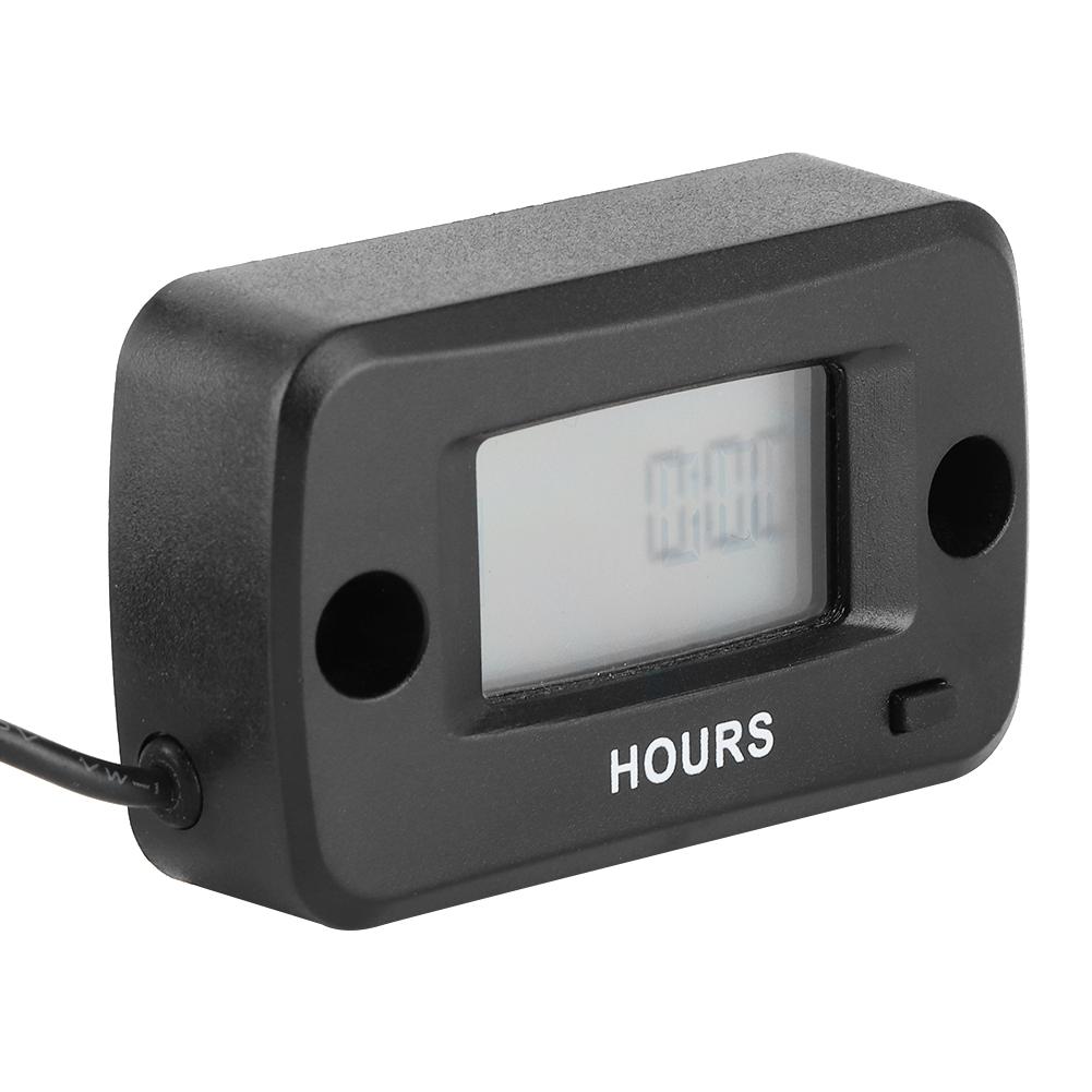 Engine Hour Meter Digital LCD Display Gauge Vibration Activated Waterproof for ATV UTV Motorcycle