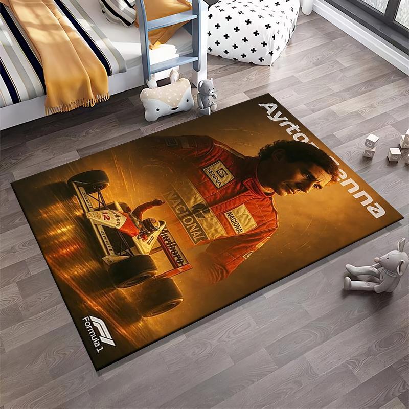 Racing Legend Tribute Rug for F1 Fans Non-slip rug suitable for living room and bedroom sofas.