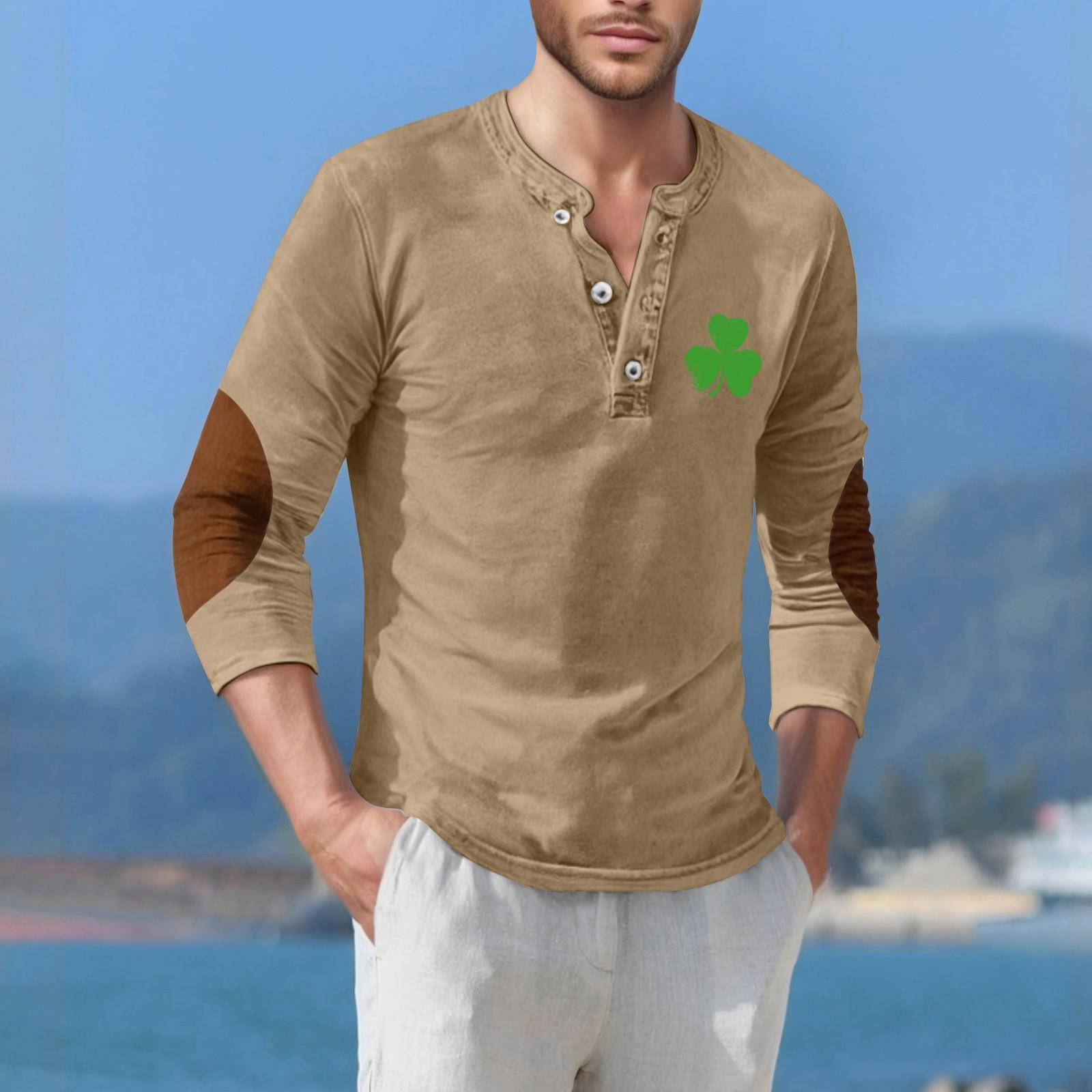 

Мужская футболка уличная повседневная мода с длинными рукавами L хаки