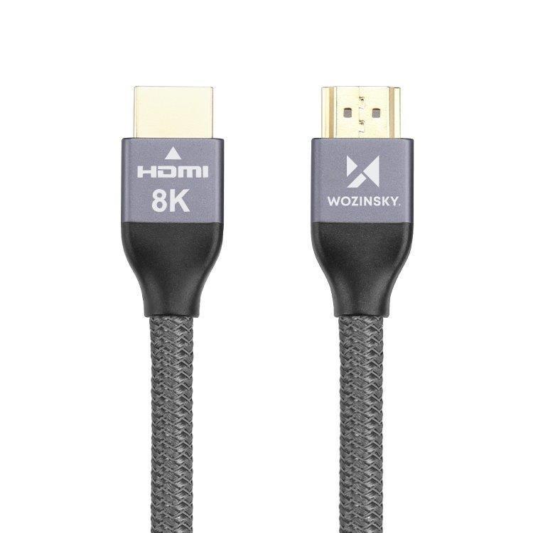 Cable hdmi 2.1 8K 60 Hz 48 Gbps 4K 120 Hz 2K 144 Hz 5 m silver