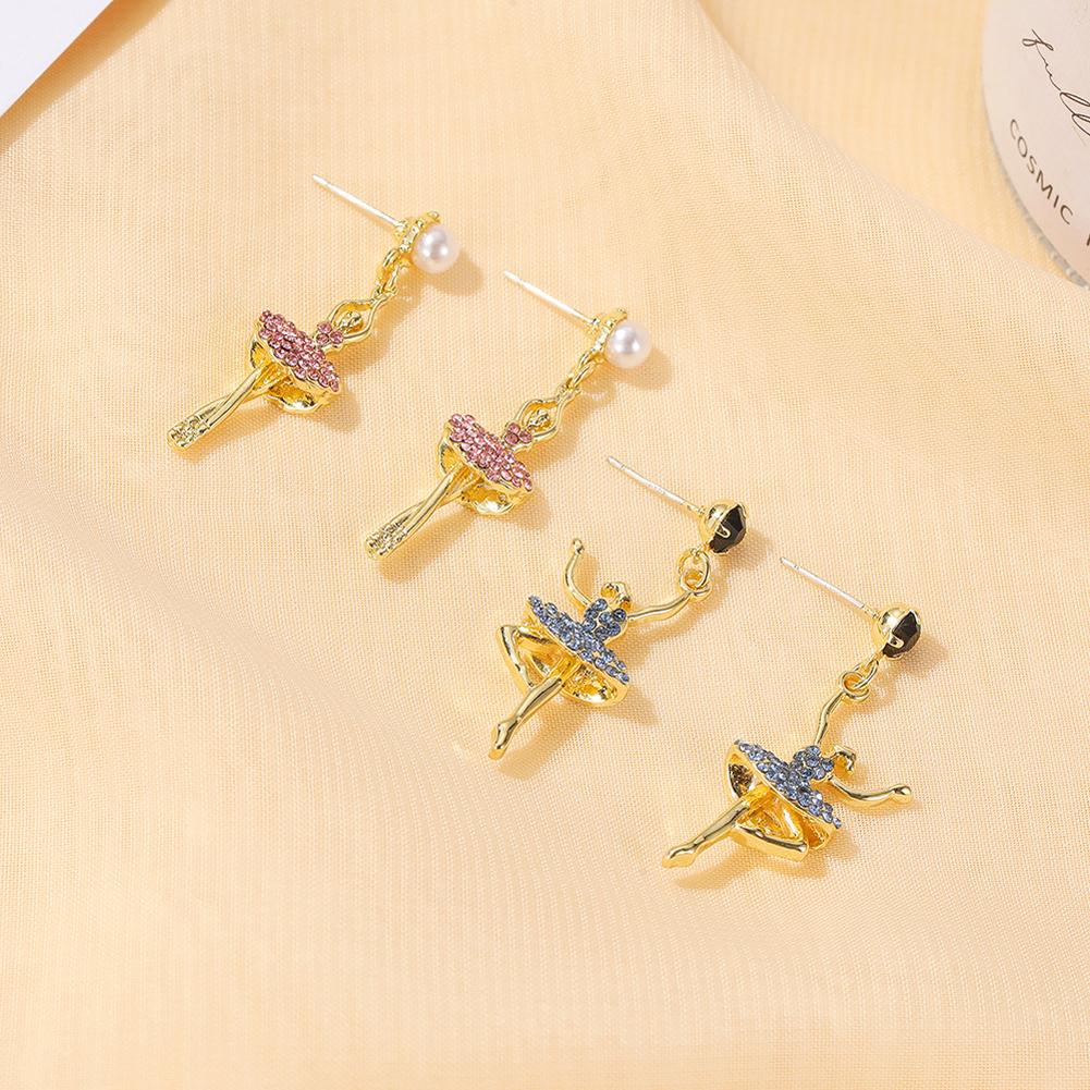 1 Pair of Women's Earrings Alloy Dancing Girl Pendant Earrings