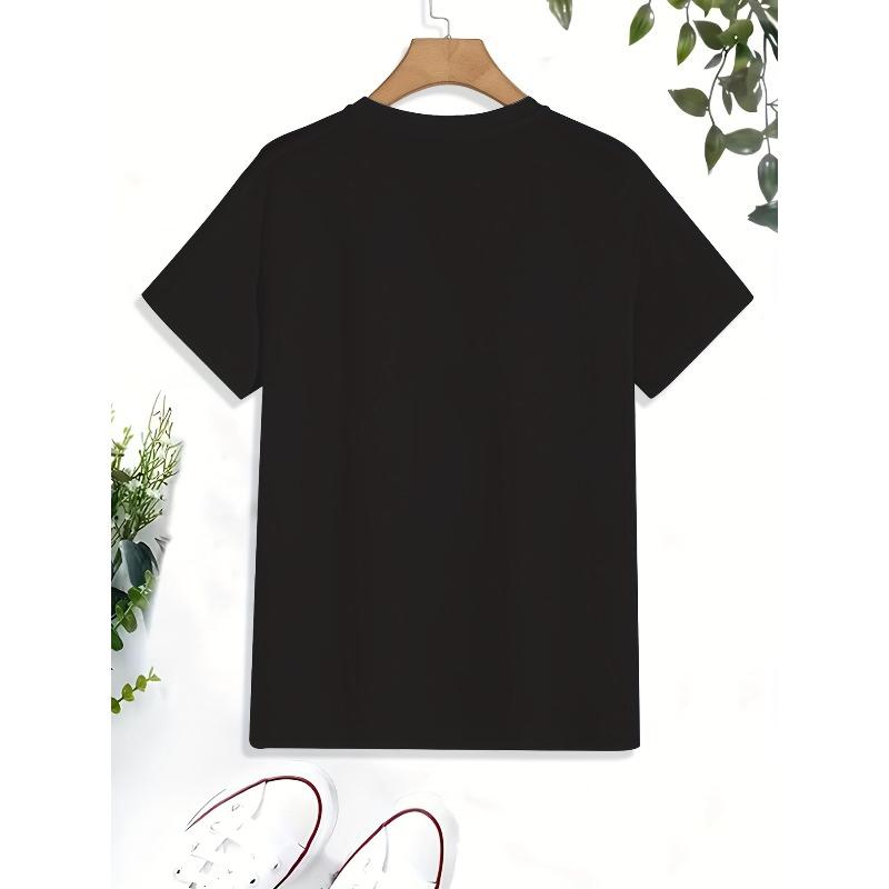 European sizes Print T Shirt, Tees For Men, Casual Short Sleeve Tshirt For Summer Spring Fall, Tops As Gifts