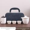 LISM Sheep Fat Jade Porcelain Travel Tea Set