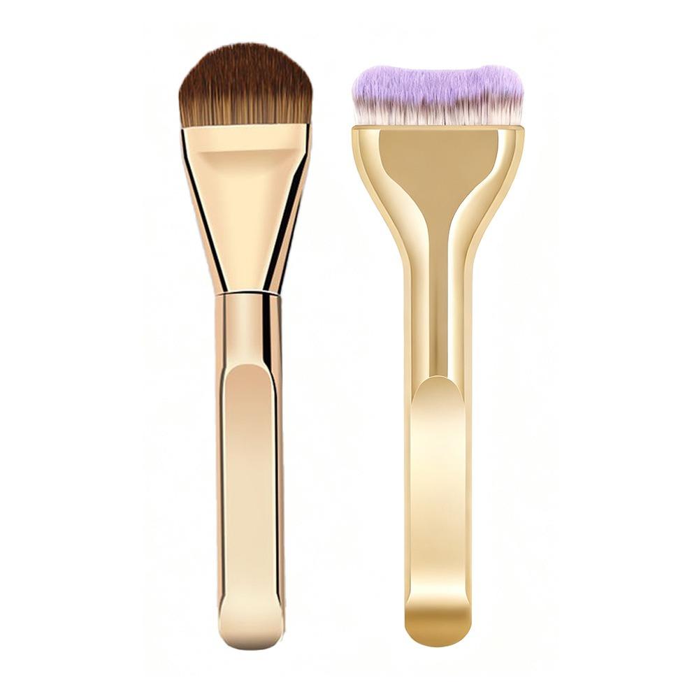 2Pcs Soft Bristle Foundation Makeup Brushes Powder Concealer Applicator  Makeup Application