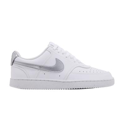 Women's Sneakers Court Vision Low Next Nature White Metallic Silver (Women's) White/White/Metallic Silver
