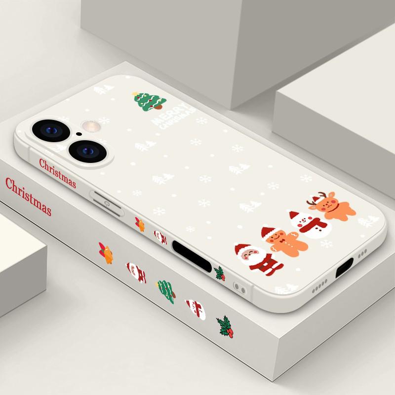 

Матовый чехол-шнурок с рождественским узором для iPhone 16 Pro 15 14 Plus 13 12 Mini 11 Pro Max Xr Xs 7 8 Se мягкий тонкий чехол из ТПУ iPhone 16 Pro Max бежевый