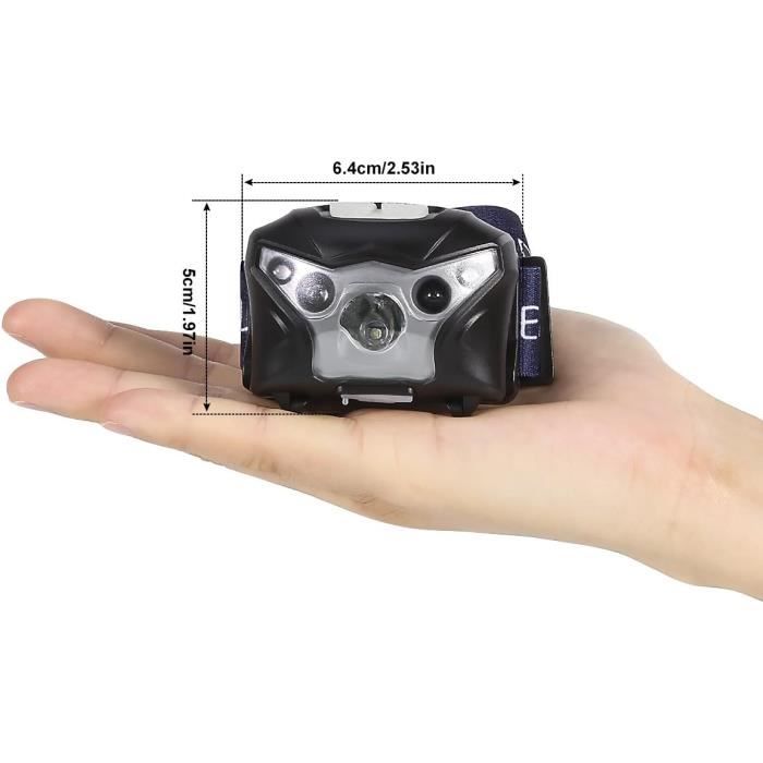 Lampe Frontale LED Avec Capteur De Mouvement – 8 Modes, Blanche, Neuve