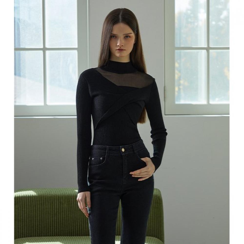 Gnarly Twist Point Half Neck Slim Pullover Eq4kl264