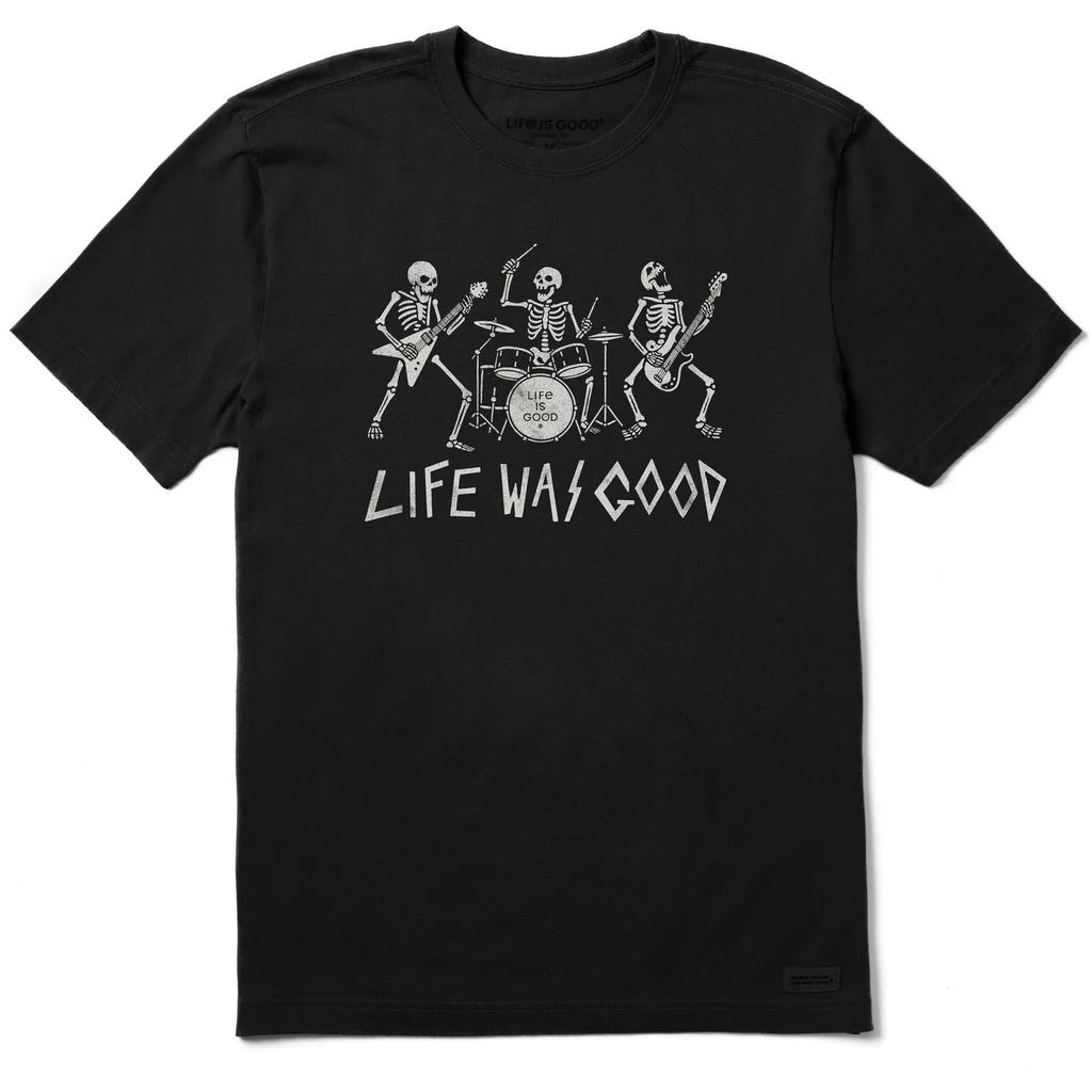 Life Is Good Men's Life Was Good Rock Band Short Sleeve Crusher Tee, Faded Black