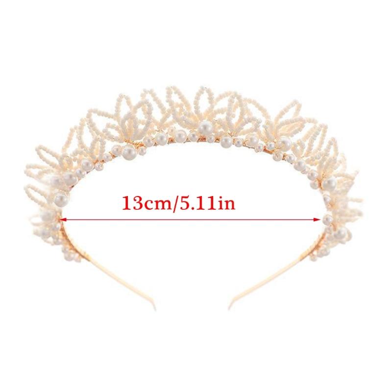 Elegante Perlen Imitation Braut-Haarbänder Barockstil Haarschmuck Stilvolles Haarband für Hochzeiten Partys Fotografie