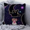 Bee And Puppycat Anime Maple Design Cushion Cover Happy Autumn Harvest decor Holiday Decorati Pillow Cover