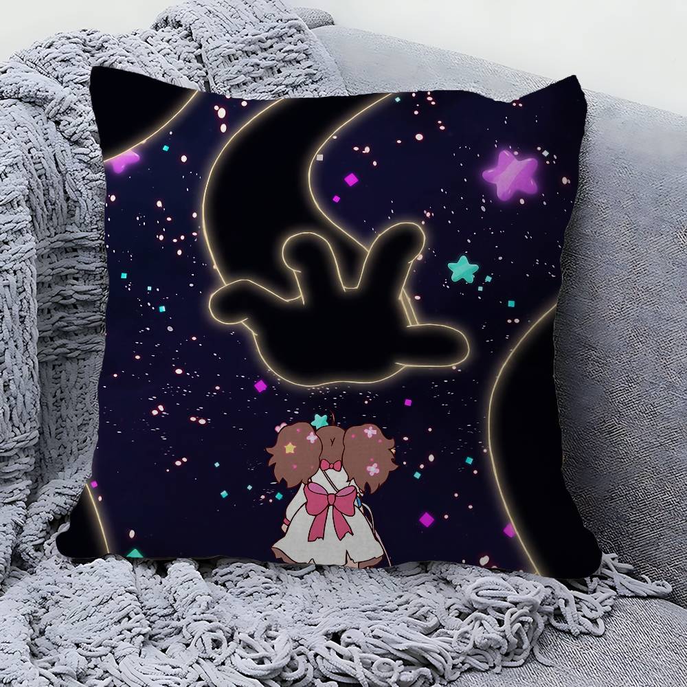 Bee And Puppycat Anime Maple Design Cushion Cover Happy Autumn Harvest decor Holiday Decorati Pillow Cover