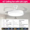 2026 Invisible Ceiling Fan Light with Integrated LED Chandelier for Living Room