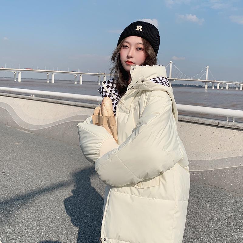 Women's Oversized Padded Bread Coat - Trendy 2025 Autumn/Winter Short Cotton Jacket