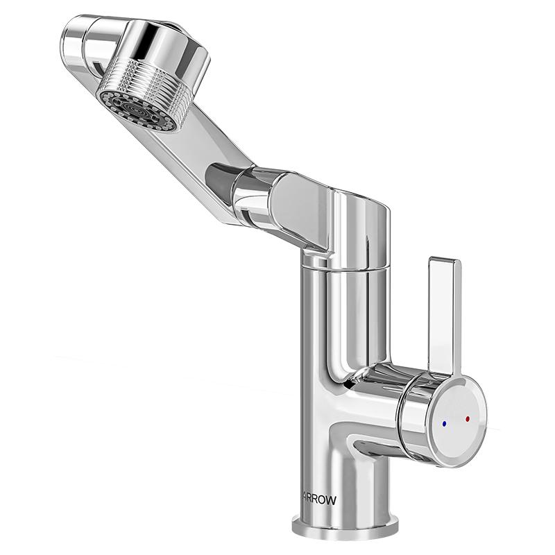

ARROW Zinc Alloy Hot/Cold Basin Faucet with Swivel Mechanical Arm