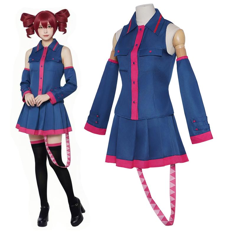 Costume Cosplay Kasane Teto Vestito Uniforme Blu Vtuber Vocaloid Idol Outfit Donna Halloween Festa Anime Gioco di Ruolo Completo