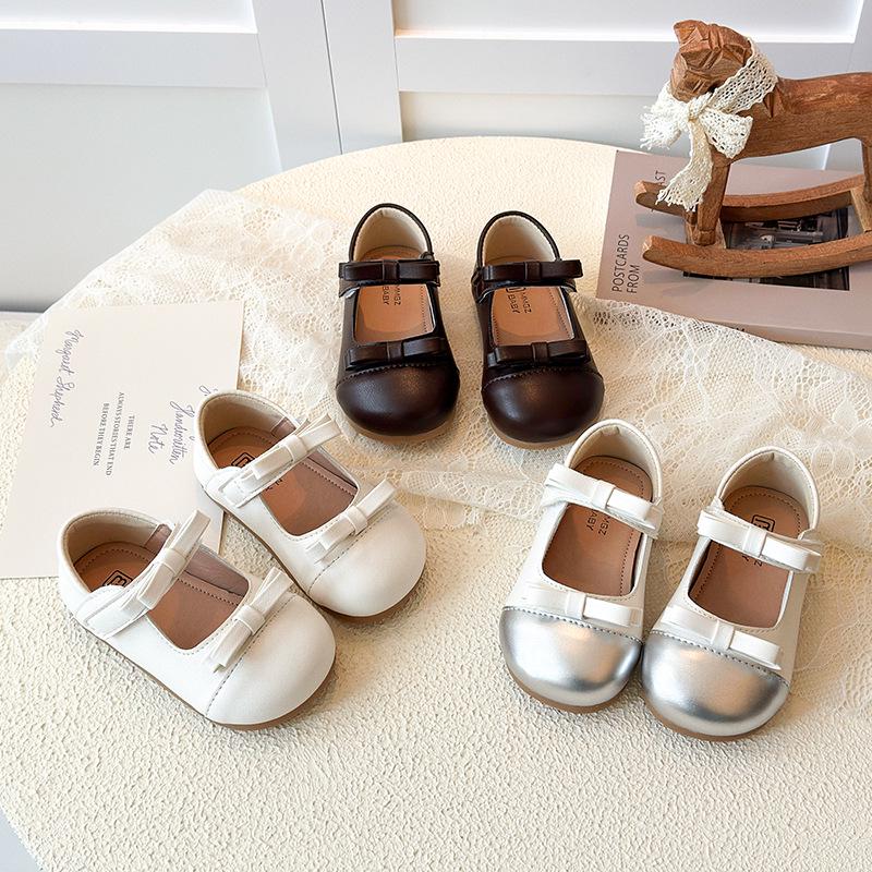 Girls' Mary Jane Leather Shoes - Spring/Autumn French & Japanese Style, Soft Sole, Toddler & Little Girl