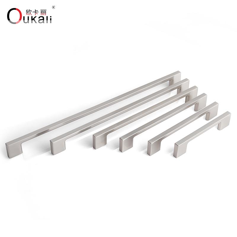 Oukali Modern Design Pull Down Kitchen Hardware Kitchen Cabinets Door Pull Handle Chrome Drawer Handle