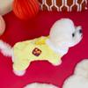 Fashion Warm Dog New Year Costumes Velvet Soft Dog Hoodies Comfortable Festive Puppy Coat Pet Party