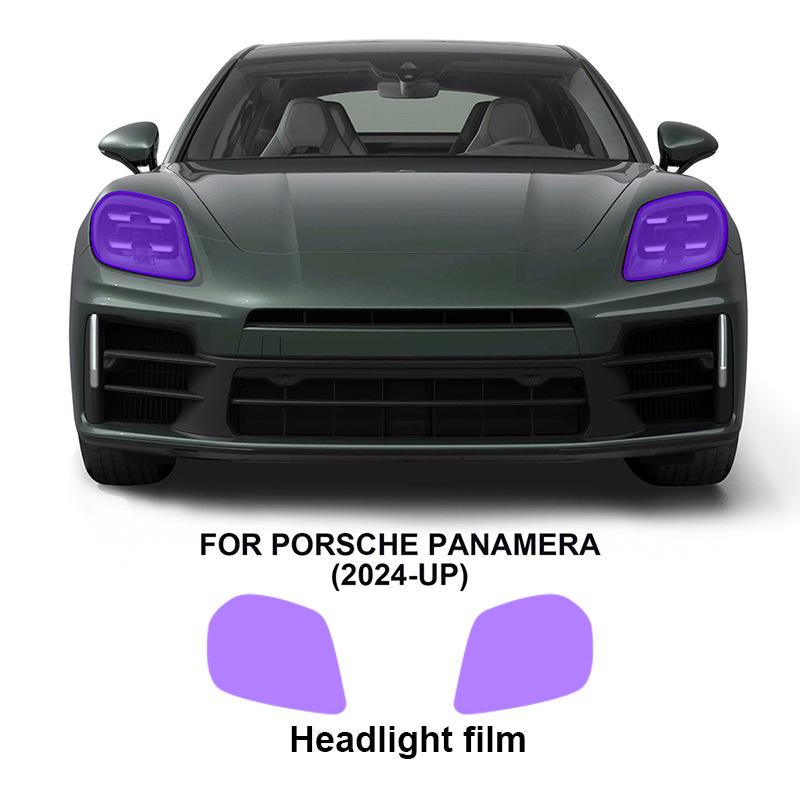 Porsche Panamera Color-Changing TPU Protective Film: Transitions from White To Purple/Black