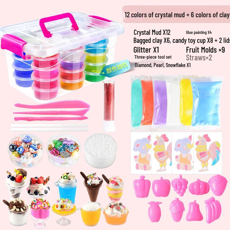 

Разноцветный кристальный слайм: Пенопластилин с эффектом Hug Milk и Bubble Putty от интернет-знаменитости