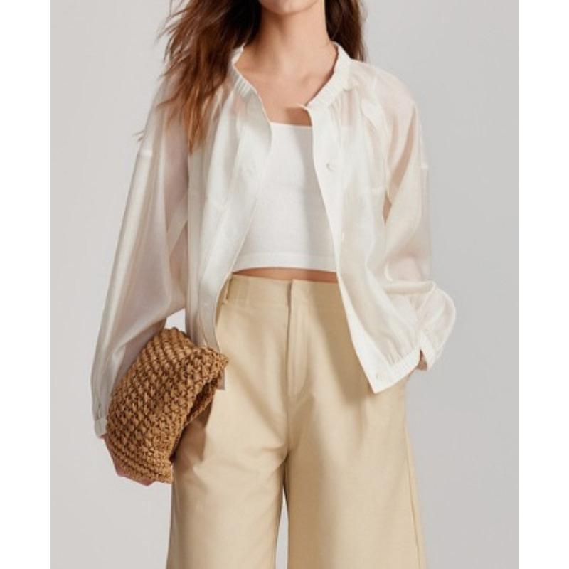 Thin Sunscreen Loose Women's Coat Summer New French Elegant Style Shirt Type Age-reducing Top Women