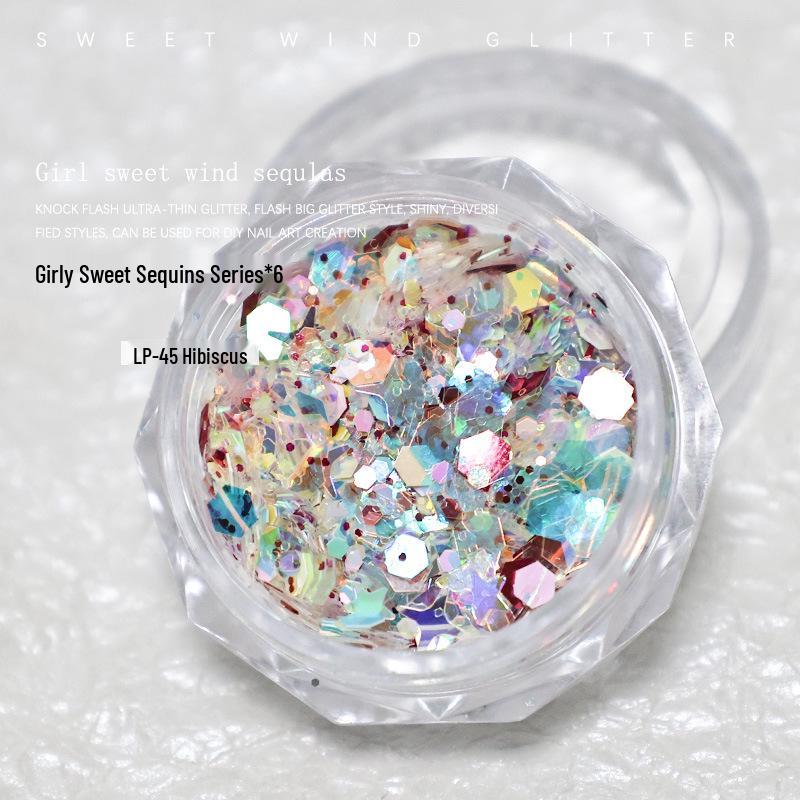 Sweet Glitter Nail Art: Hexagon Sequins Mix