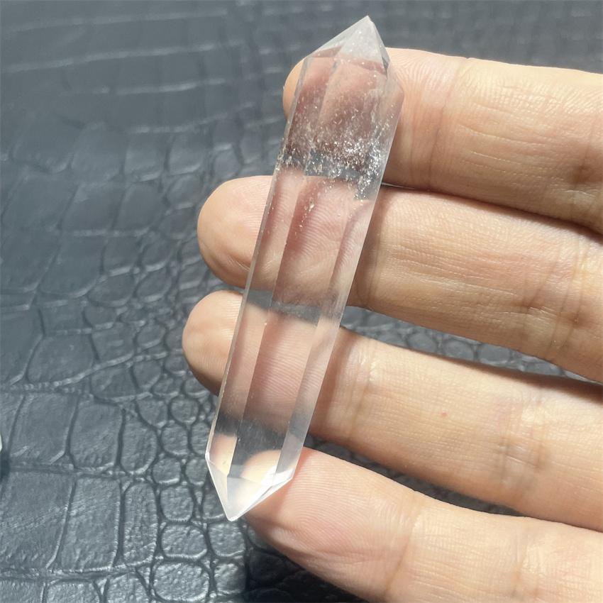 Natural  Clear Crystal Quartz 6 Sided Facet Vogel Style Double Termination Wand Point Tibet Himalayan High Altitude Reiki Healin