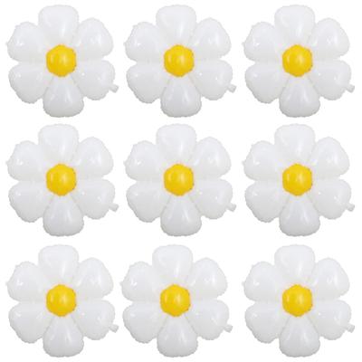 2 /3 /5pcs White Daisy Flower Foil Balloon Photo Props Theme Wedding Birthday Party Decor Baby Shower Helium Balloons 