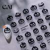Holiday Party Nail Decals Halloween 3D Embossed Stickers, Skeleton Hand Pumpkin Spider Bat Gothic Manicure Art Decals, Decoration for Decor Sticker
