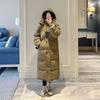 Down Jacket Women's New Winter Thickened Cotton Jacket Trendy Extra Long Knee-length Cotton Jacket