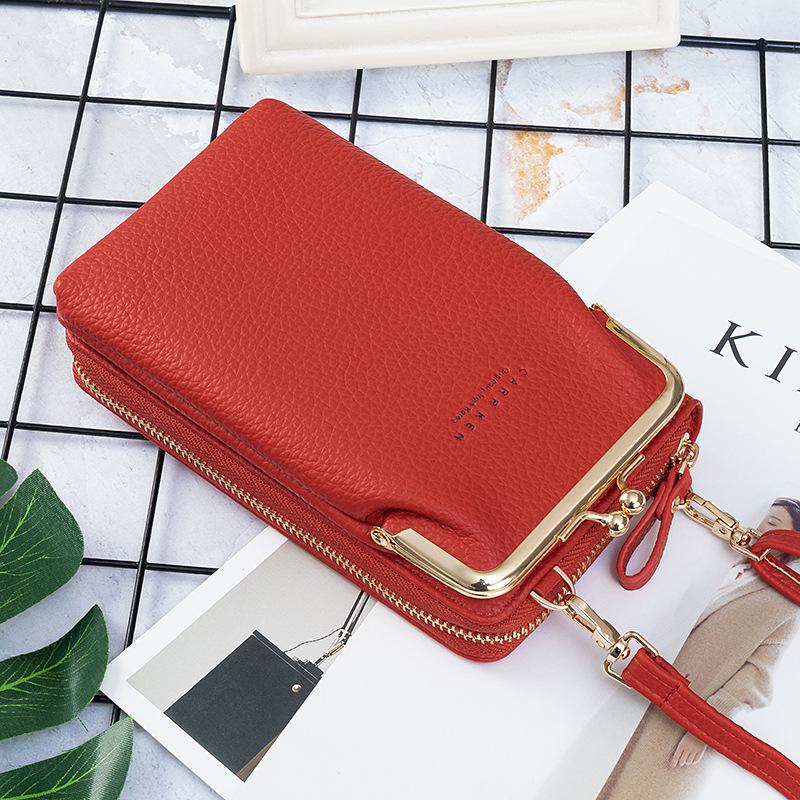 

Women Small Shoulder Bag Mobile Phone Long Wallet Mini Crossbody Bags Card Holder Quality PU Leather Handbag Zipper Coin Purse