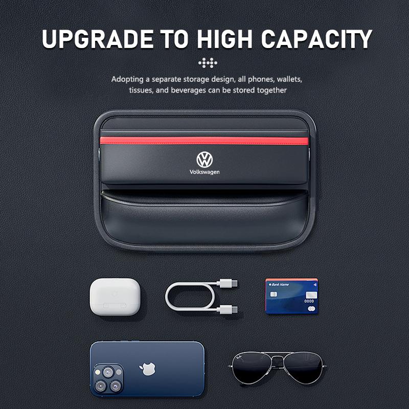 For Volkswagen VW Car Center Console Seat Side Organizer Seat Gap Storage Box Scirocco Jetta Beetle Golf 4 5 6 Passat Polo B5 Dg2