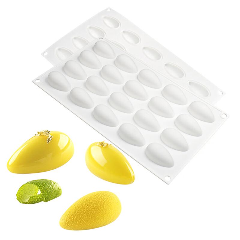 20-Cavity Oval Shell Silicone Baking Mold
