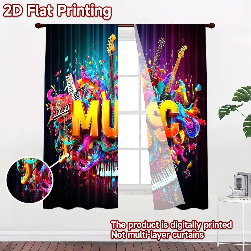 2D flat Photography Backdrop Photography Backdrop Colorful Musical Explosion 100% Polyester Party Decorations Perfect for
