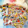 12Sheets/set Engineering Vehicle  Rewards Sticker Puffy Bubble Toys Stickers