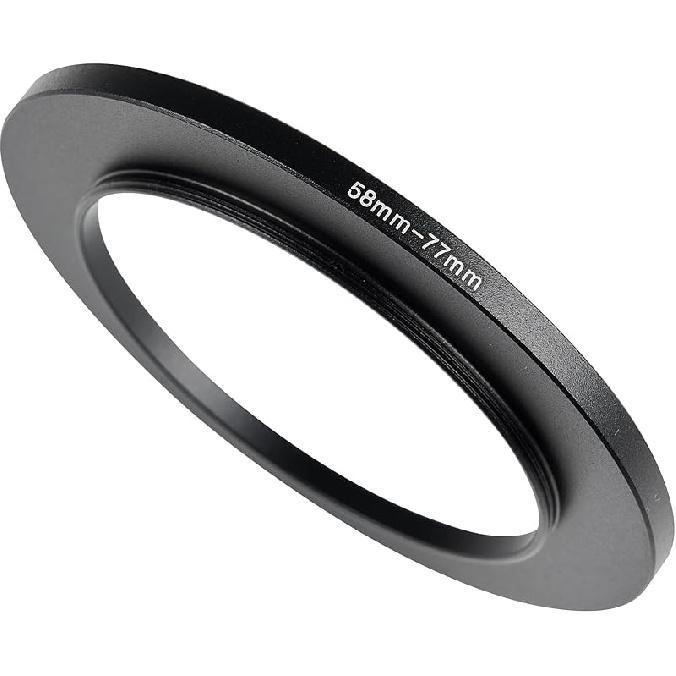 72-77mm Metal Step-Up/Down Ring Adapter Compatible with Mirrorless Cameras DSLR Lens, UV CPL ND Filter Thread Converter, Black