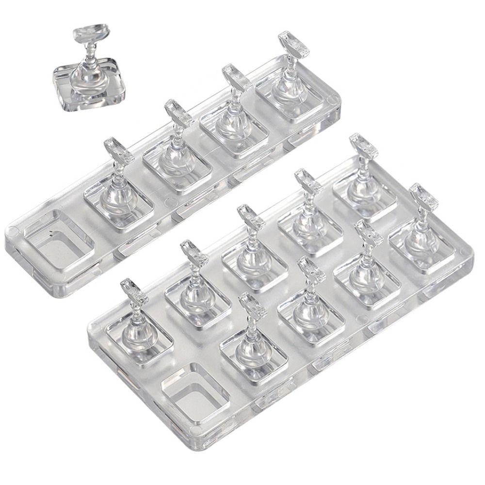 Transparent Nail Practice Base Tray Acrylic Nail Display Board  Manicurist Training