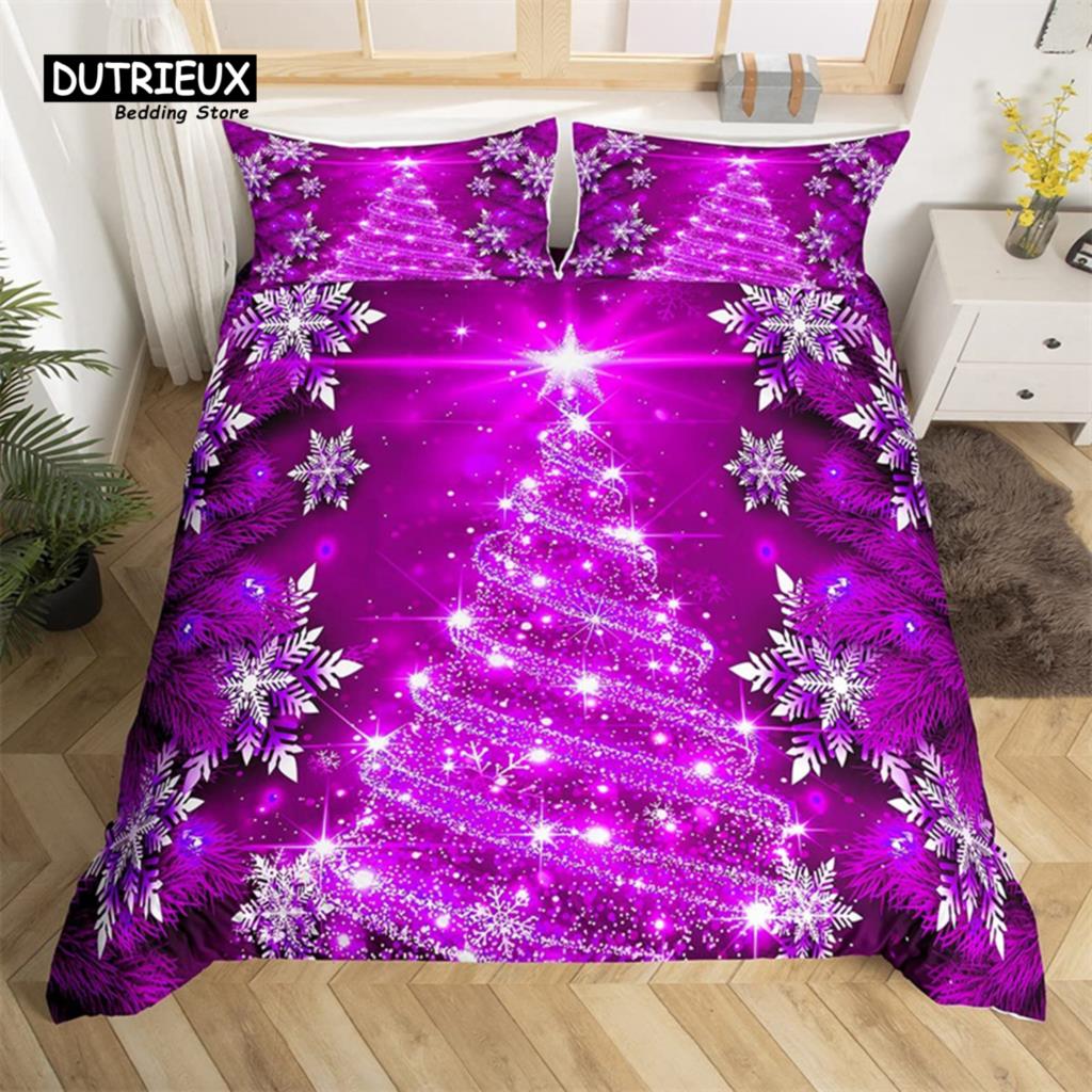 Christmas Tree Duvet Cover Set Christmas Theme Bedding Set Soft Comfortable Breathable Duvet Cover For Bedroom Guest Room