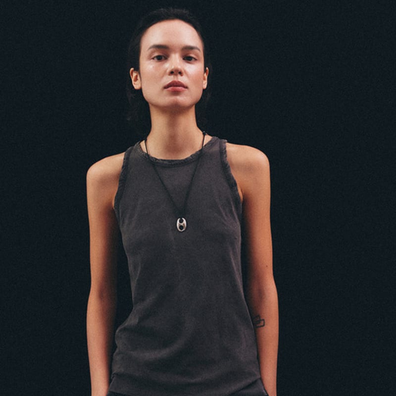 Lowool Black Suede Pignose Necklace