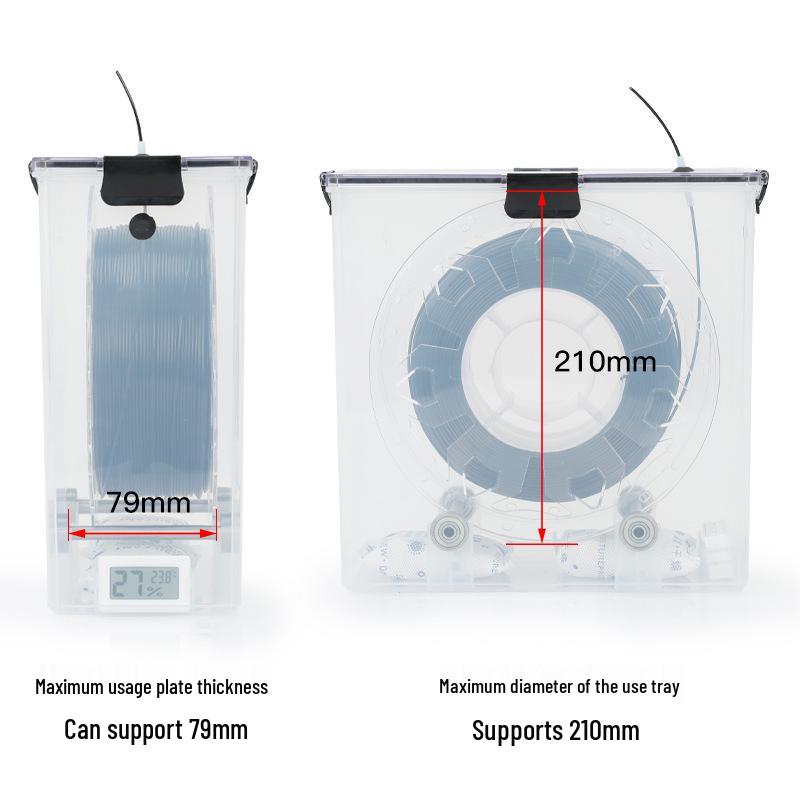 3D Printer Filament Drying Box, Moistureproof Storage for 1KG PLA